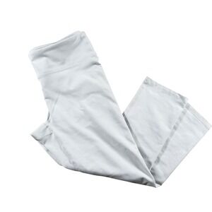 Fabletics Womens Light Grey Cropped Leggings Medium capri running gym casual